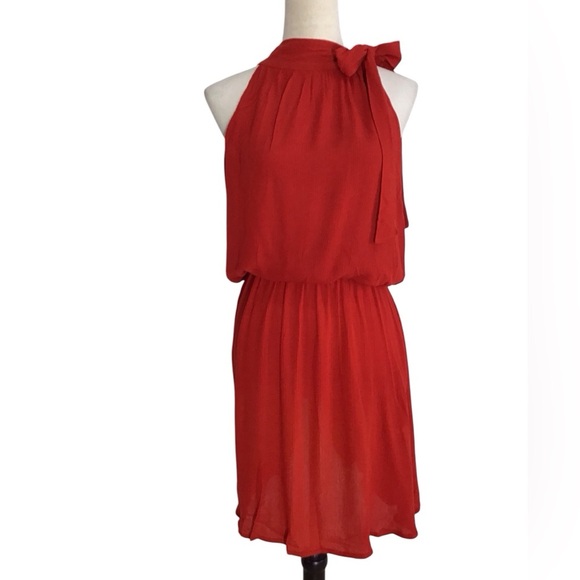 Cleobella Red Lolita Mini Dress Peekaboo Back Slit Keyhole Ethically Mad… - Picture 9 of 16